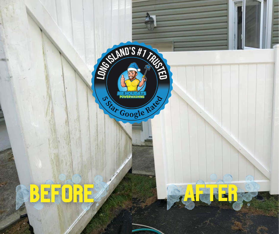 Fence pressure washing, Nassau County NY